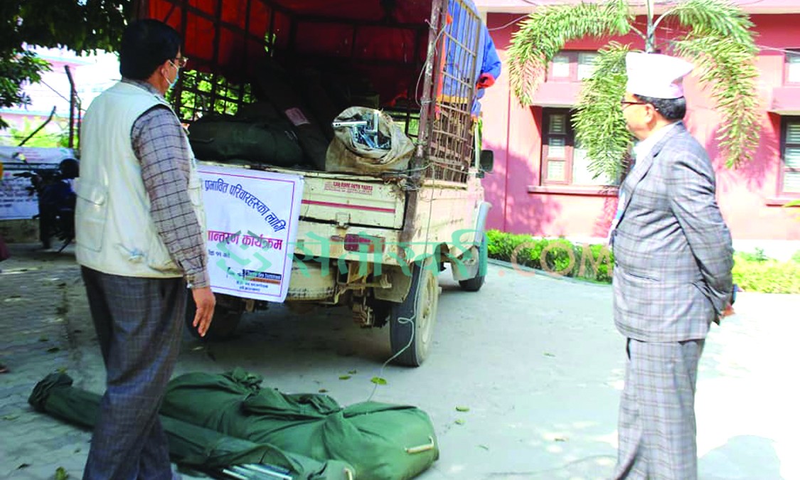 गेरुवाद्वारा जर्मनी प्रविधिको ६ थान टेन्ट हस्तान्तरण